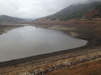 Uvas Reservoir on February 6. 2014 (Photo: CDFW)