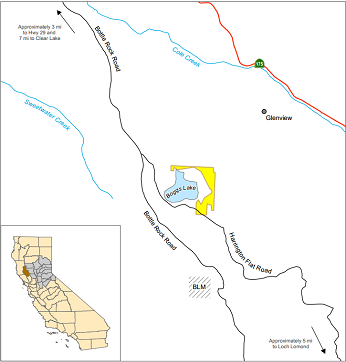 Map of Boggs Lake ER - click to enlarge in new window
