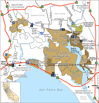 Map of Napa-Sonoma Marshes WA - click to enlarge in new window
