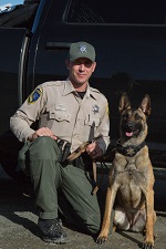 Warden Nicholas Buckler K-9 Indy Lassen County