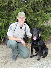 Warden Doug Willson and K-9 Jasmine