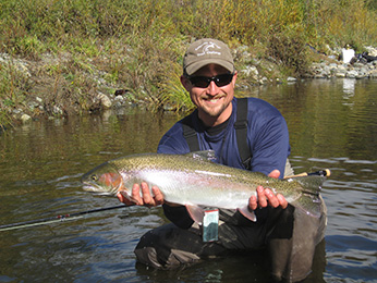 Hatchery steelhead trout captured in the Trinity River