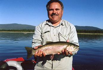 Angler with catch from Eagle Lake