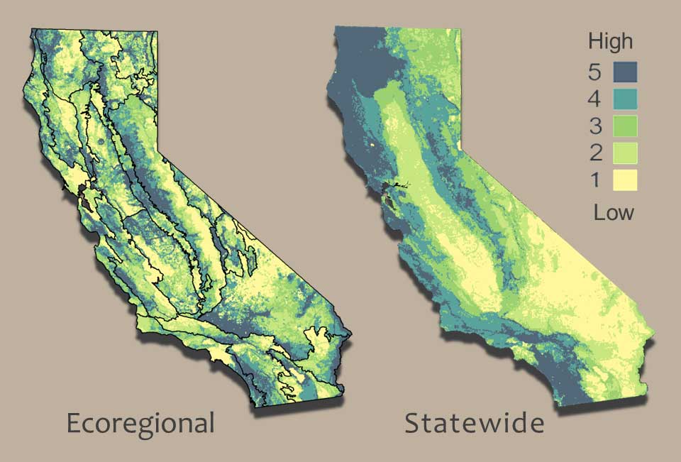 2020 Terrestrial Native Species Maps for California, Ecoregional and Statewide scales.