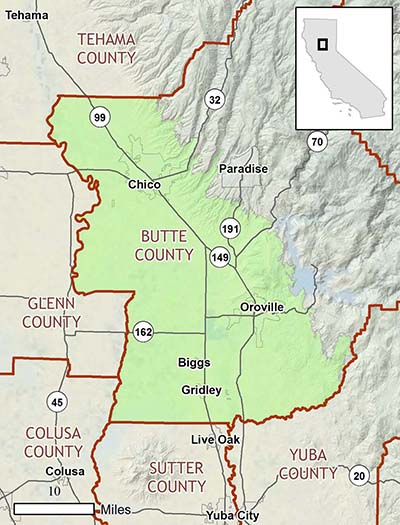 Butte Regional Conservation Plan area map