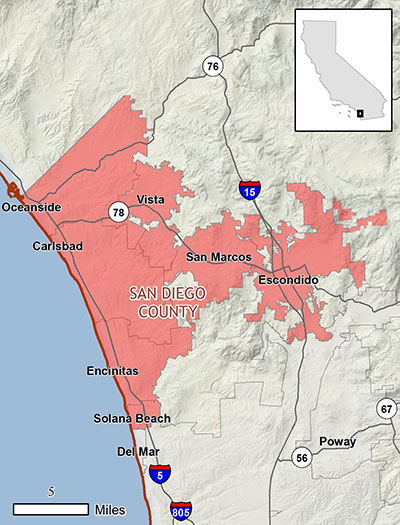 San Diego MHCP plan area map
