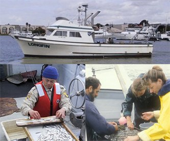 boat and scientists working