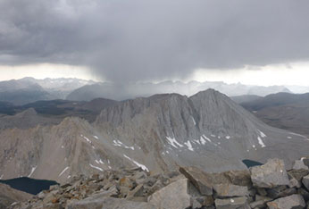 Aerial view of Mount Williamson from the north.