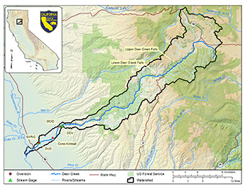 Deer Creek watershed map - link opens in new window
