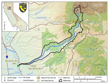 Mill Creek watershed map - click to enlarge in new window