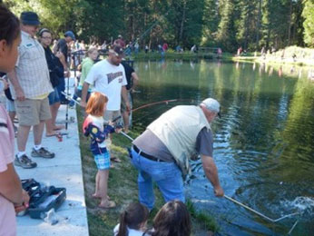 Volunteer helps net a nice catch