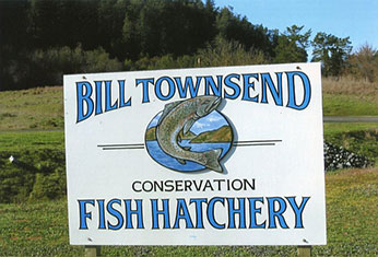 Bill Townsend Conservation Fish Hatchery sign