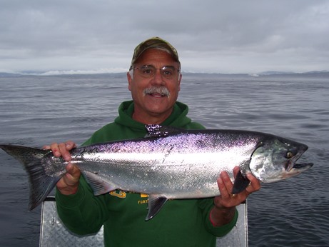 Adult ocean Chinook Salmon caught off the coast of Eureka