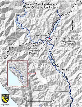 Mattole river and Mckee Creek map