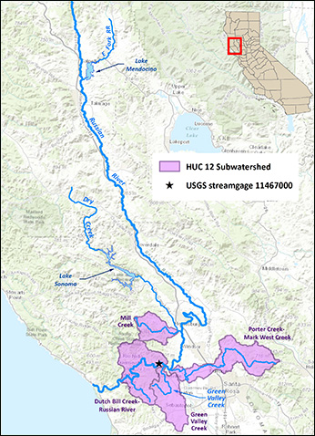 Map of the Russian River - Click to enlarge image in new window