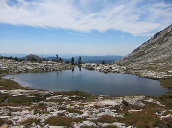 Photo: Largest of the two Pyramid Peak lakes, August, 2015