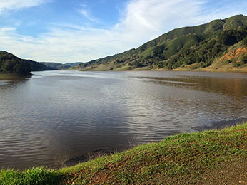 Uvas Reservoir on February 10 2015 (Photo: CDFW) Uvas Reservoir on February 10 2015 (Photo: CDFW)
