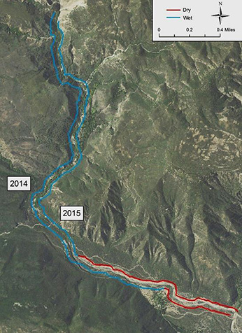 Upper Matilija Creek wet/dry data - Click to enlarge image in new window Upper Matilija Creek wet/dry data - Click to enlarge image in new window