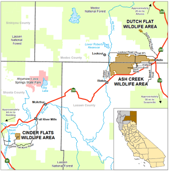 Map of Cinder Flats WA - click to enlarge in new window