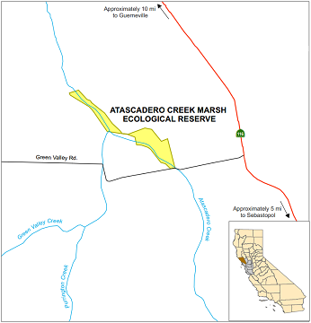 Map of Atascadero Creek Marsh ER - click to enlarge in new window