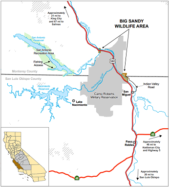 Map of Big Sandy WA - enlarge in new window