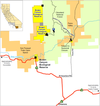 Map of Boden Canyon ER - click to enlarge in new window