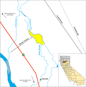 Map of Butler Slough ER - click to enlarge in new window