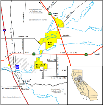 Map of Cosumnes River ER - click to enlarge in new window