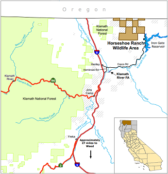 map of Horseshoe Ranch WA - click to enlarge in new window