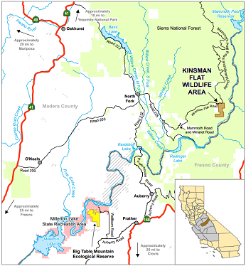 map of Kinsman Flat WA - click to enlarge in new window