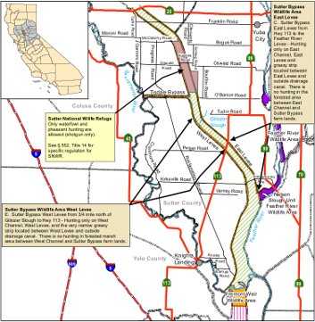 Map of Sutter Bypass WA location - click to enlarge in new window