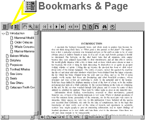 screenshot showing how to access bookmarks in PDF booklet